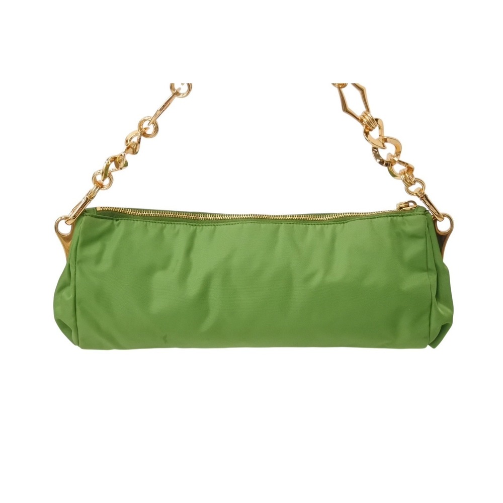 PRADA TESSUTO PIETRE CLUTCH BAG Jeweled Chain Shoulder Green - Picture 3 of 10